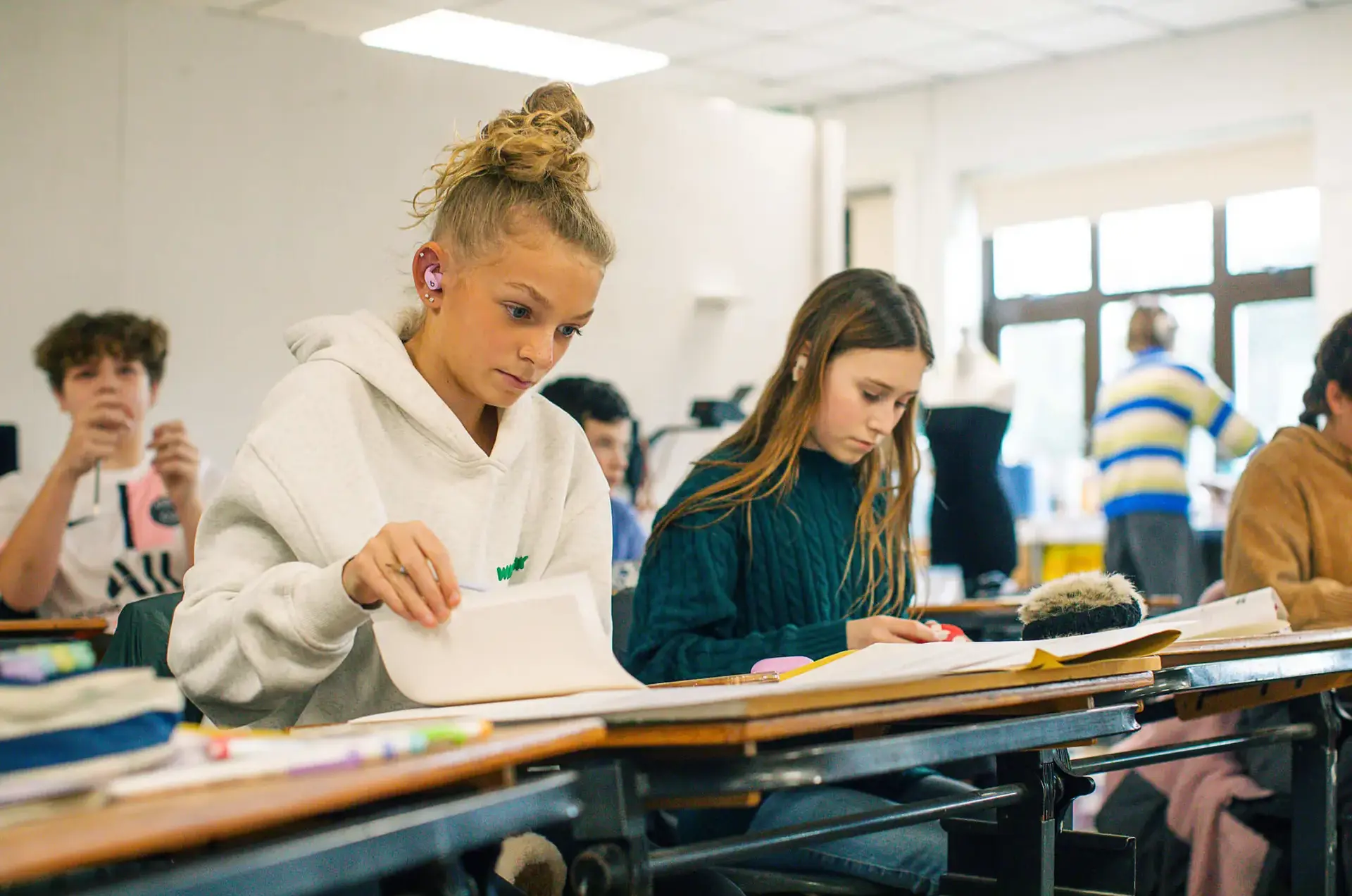 Senior School pupils working in class at St Chris