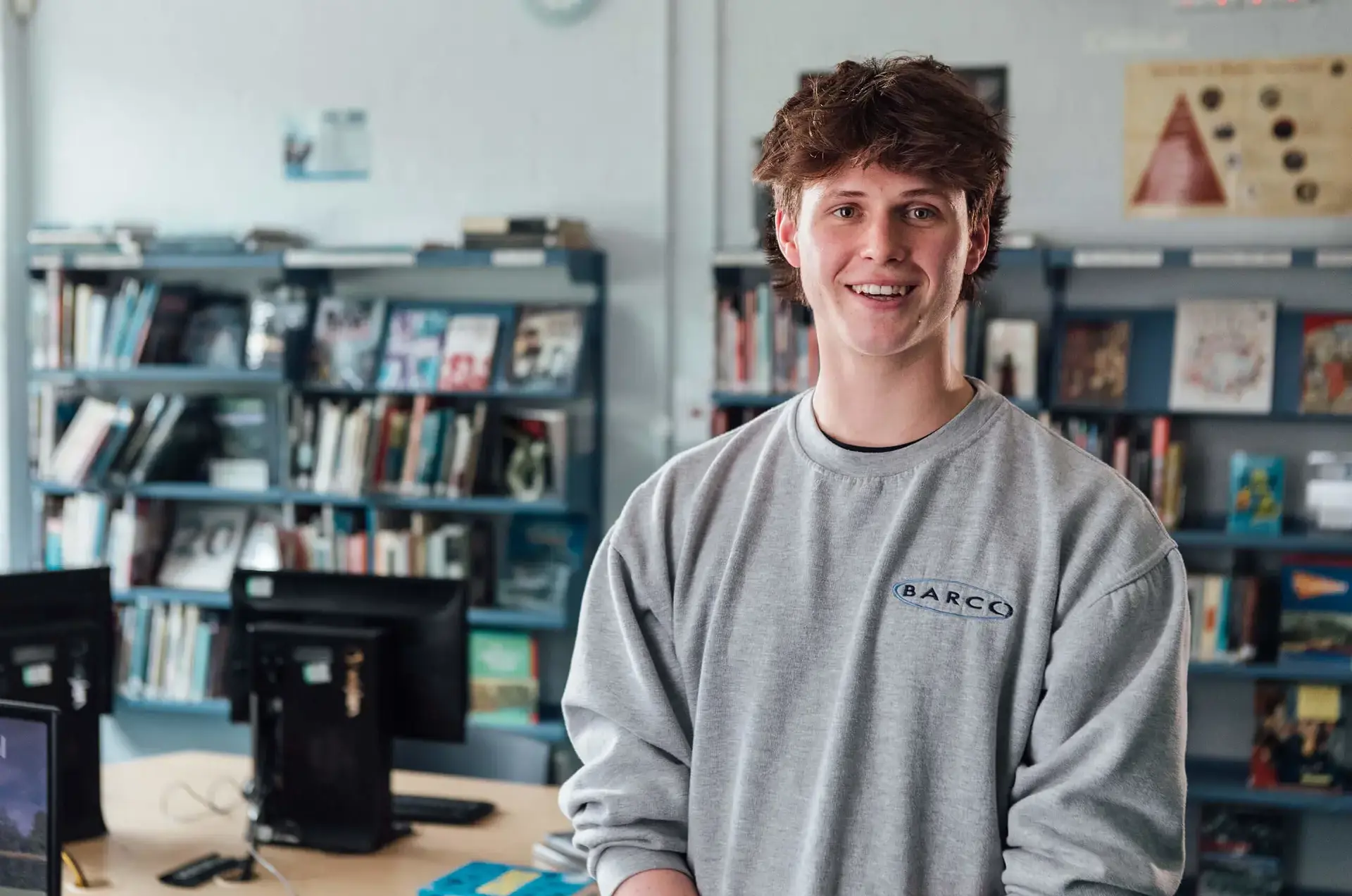 Sixth Form pupil in class at St Chris