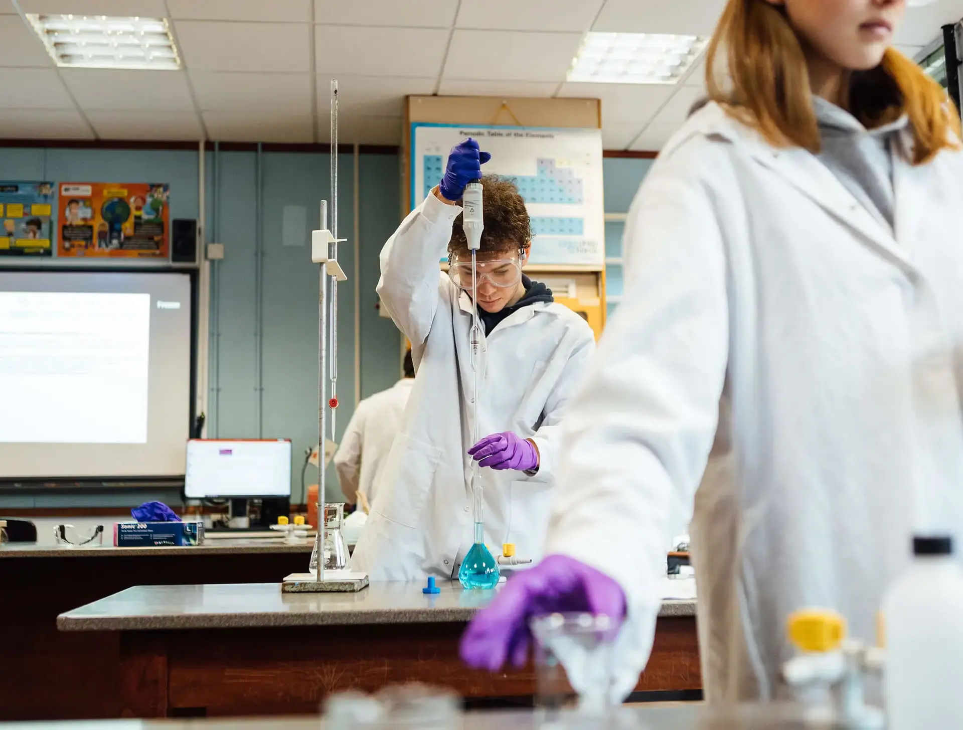 Pupil in science class at St Chris