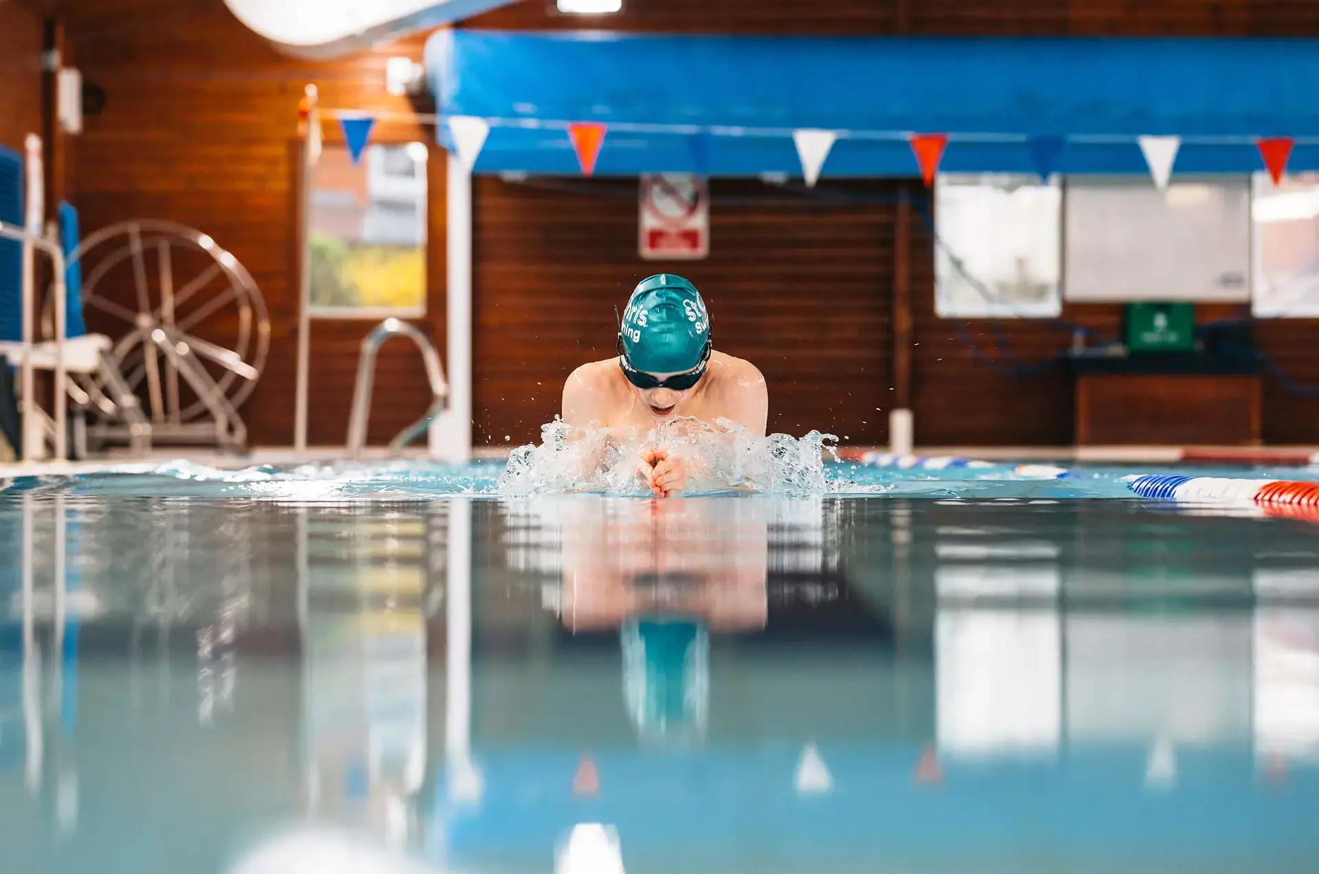 Student swimming at St Chris